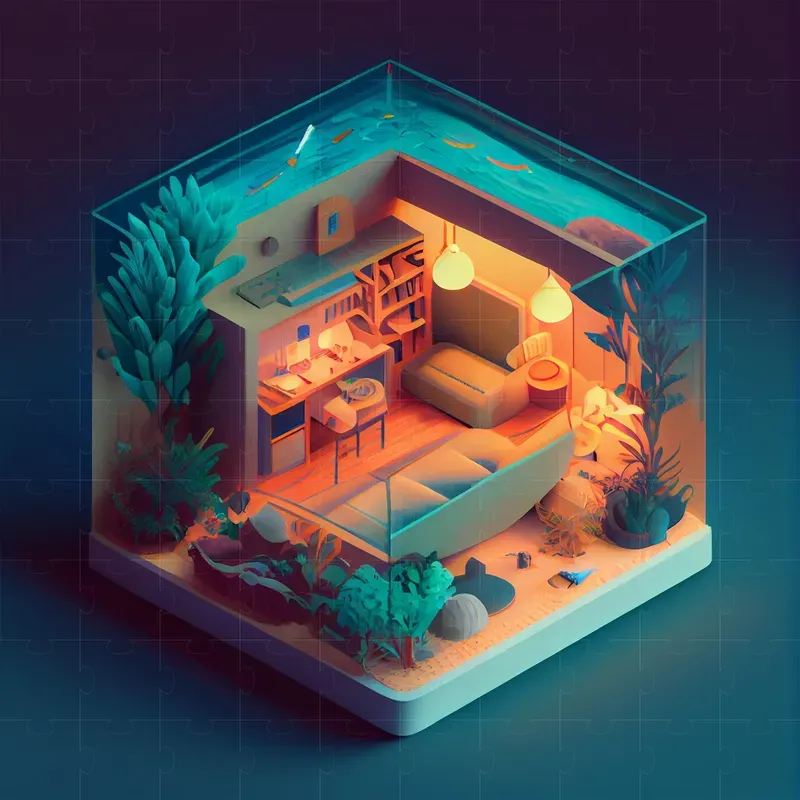 Tiny Isometric Houses