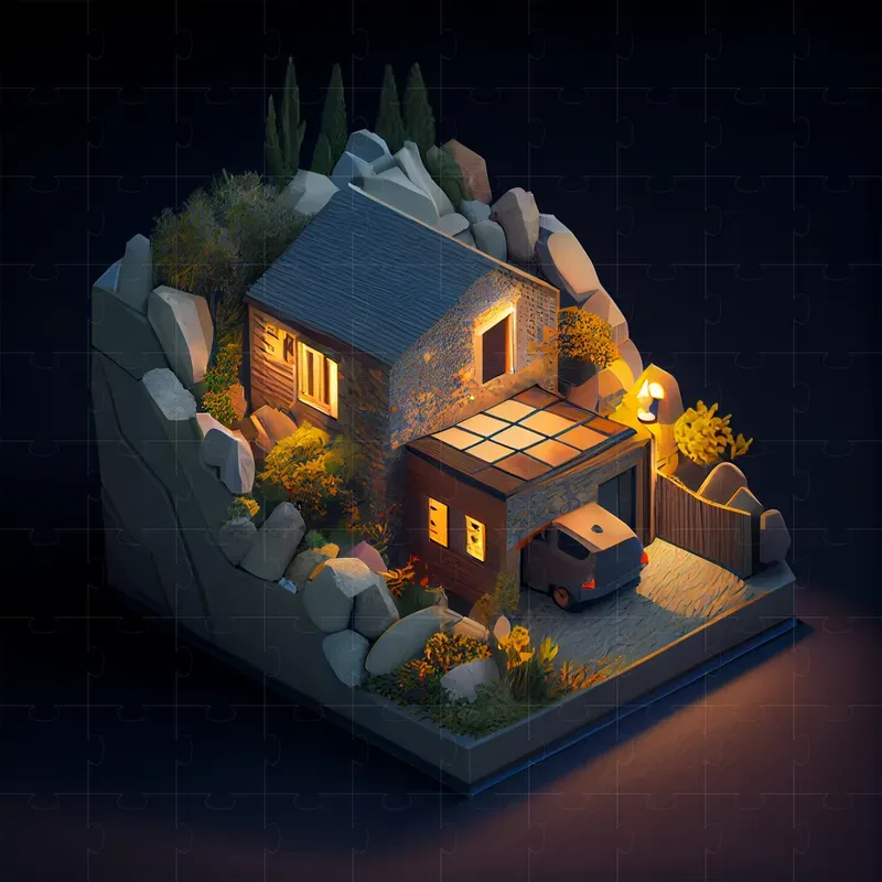 Tiny Isometric Houses
