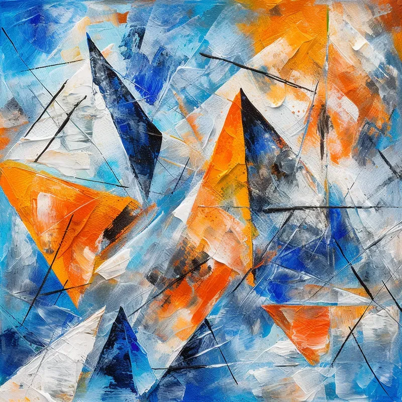 Abstract Acryl Triangles And Lines