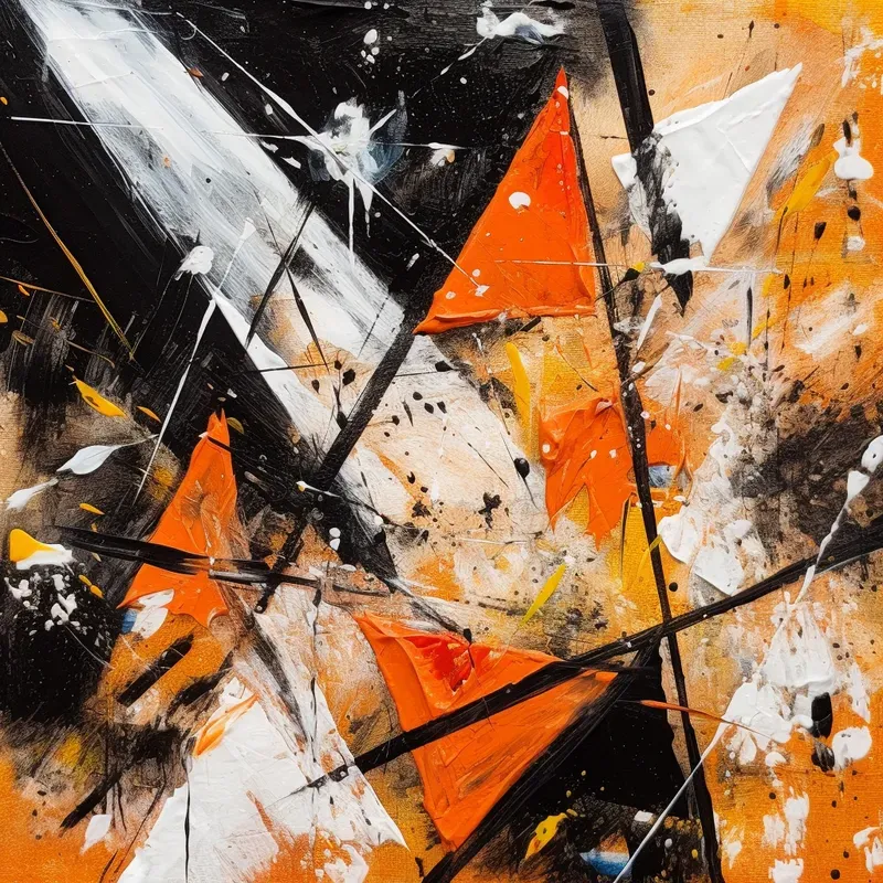 Abstract Acryl Triangles And Lines