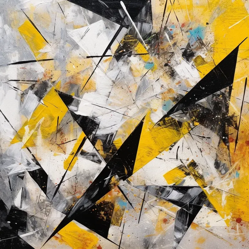 Abstract Acryl Triangles And Lines