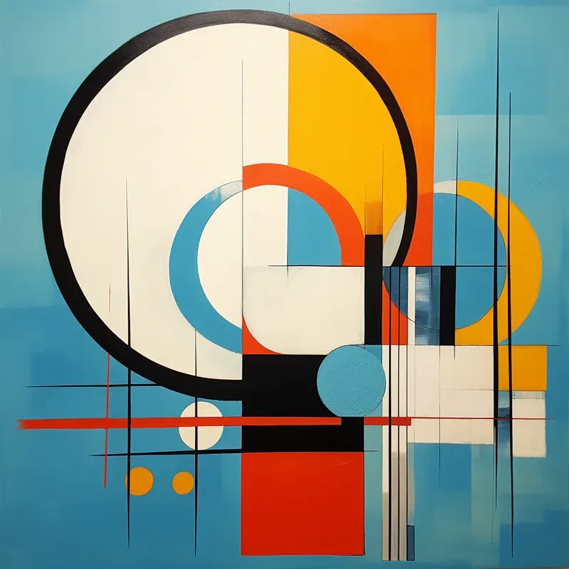 Modern Abstract Shapes Acryl Paintings