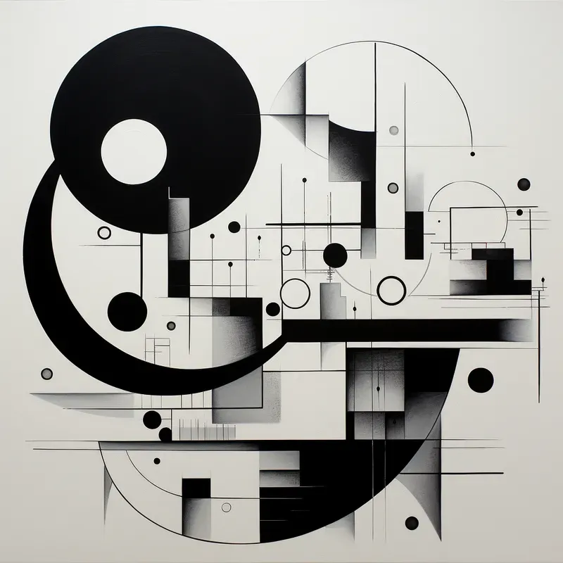 Modern Abstract Shapes Acryl Paintings