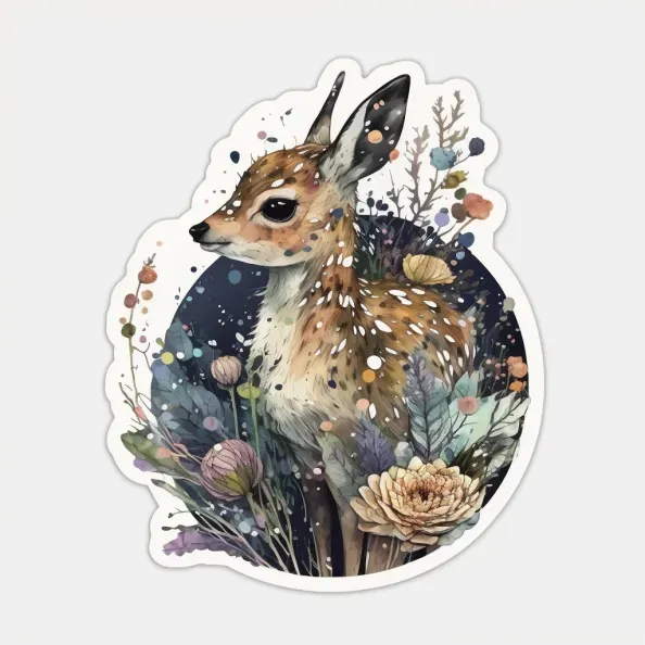 Amazing Watercolor Animals Stickers