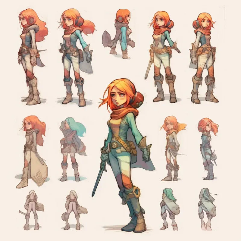 Characters In Multiple Poses