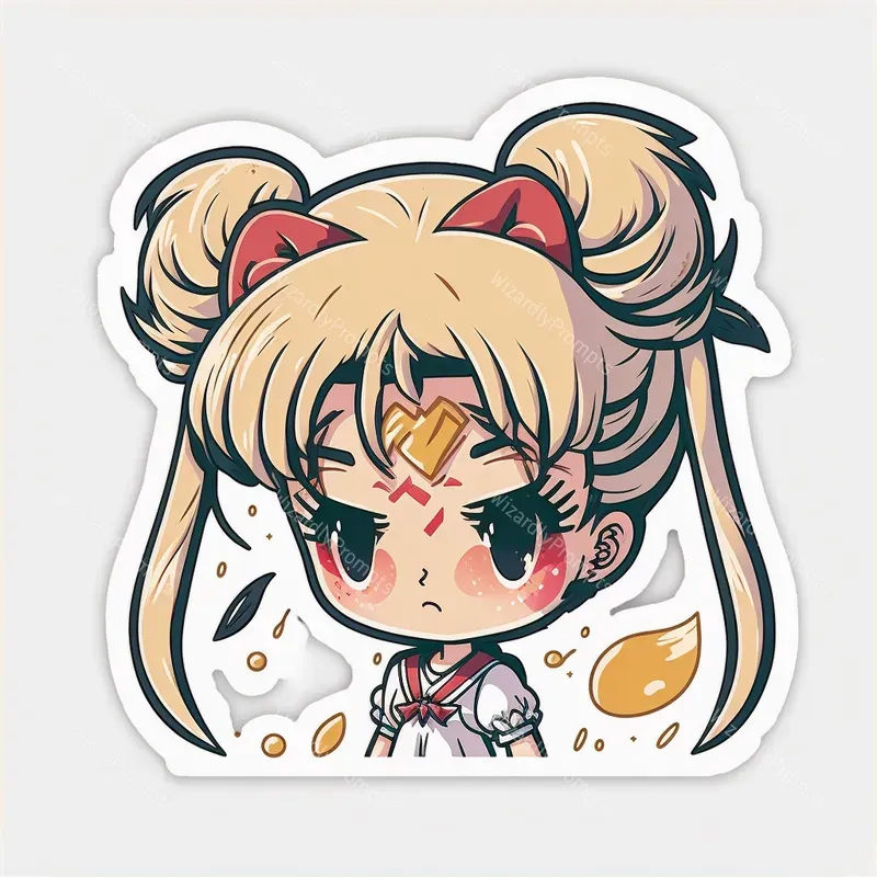 Cute 2D Anime Style Stickers