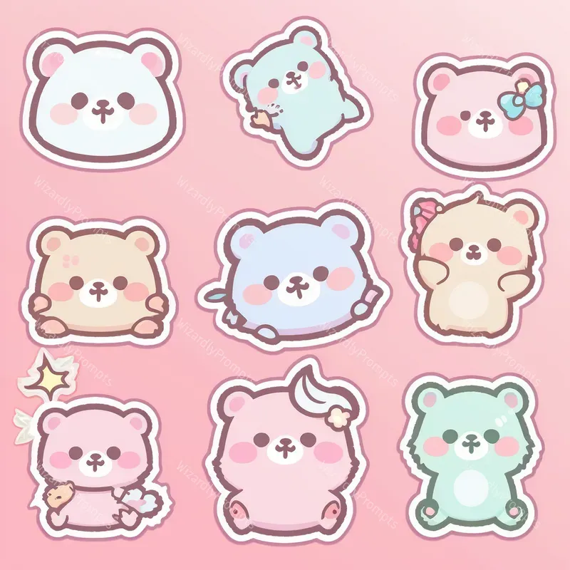 Cute Kawaii Animal Stickers