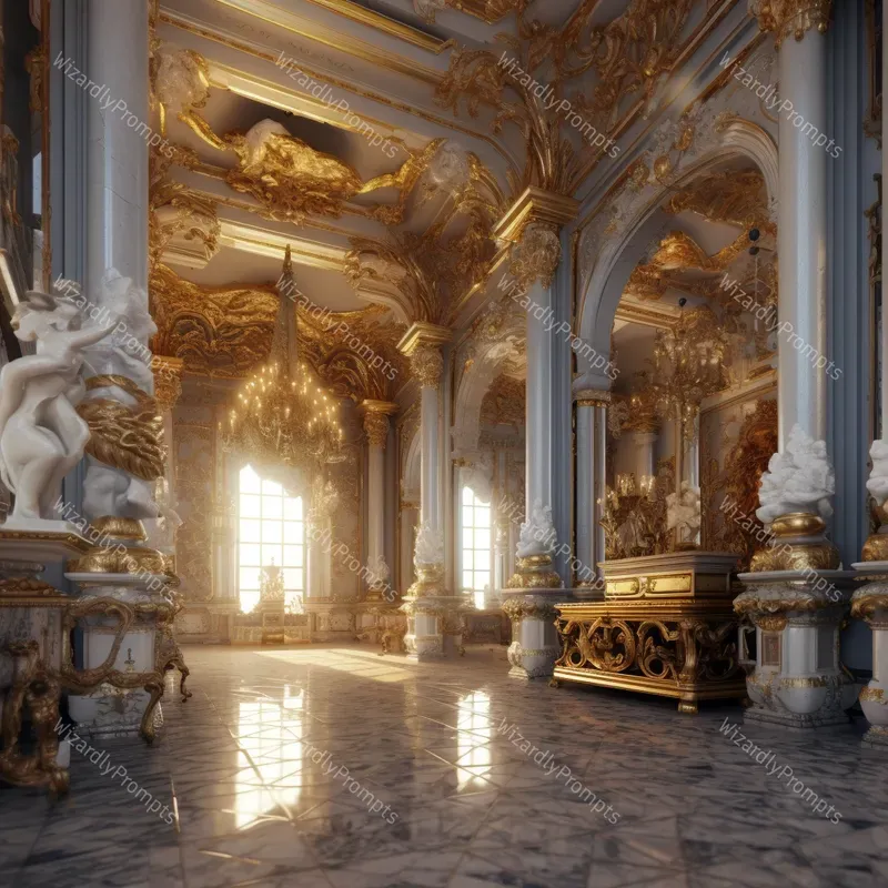 Baroque Inspired 3D Interior Scenes