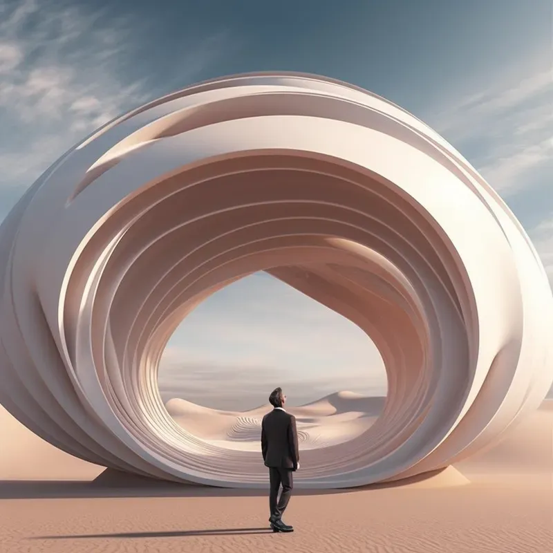 Spiraling Futuristic Majesties