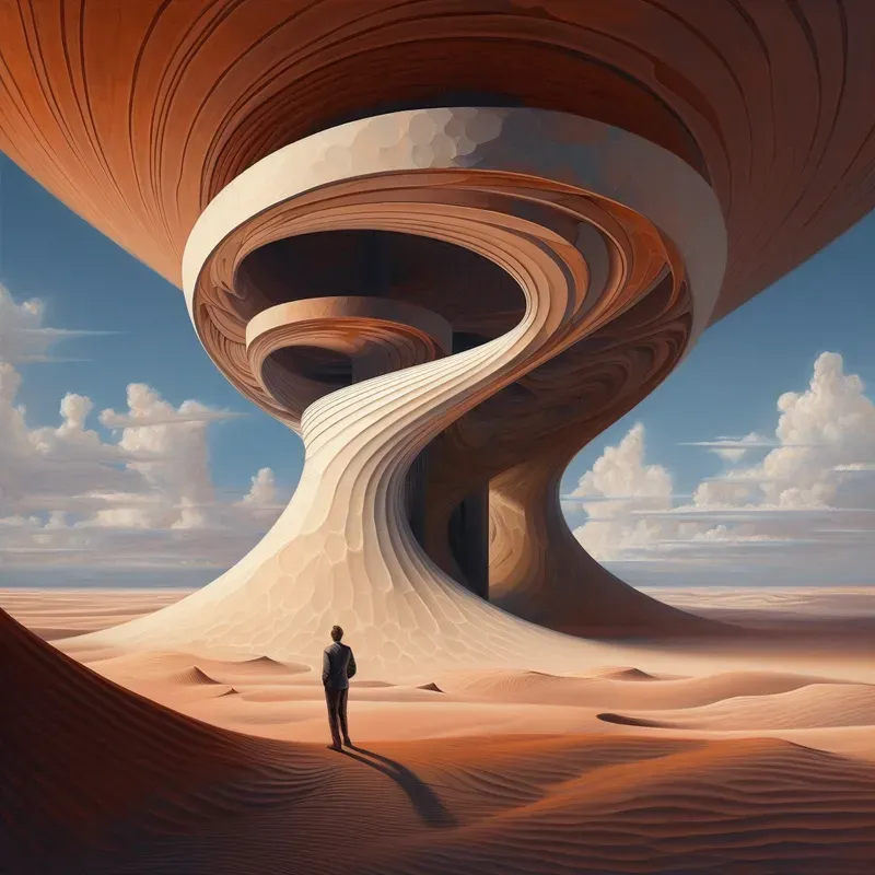 Spiraling Futuristic Majesties