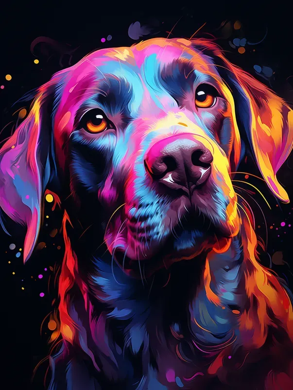 Neon Glitch Silhouettes