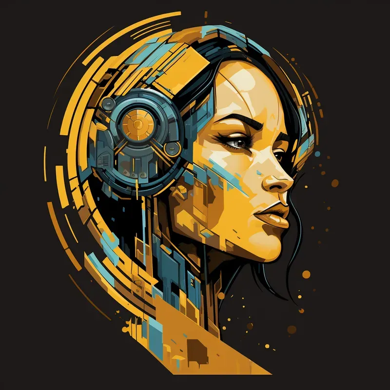 Mecha Cubism Tshirt Designs