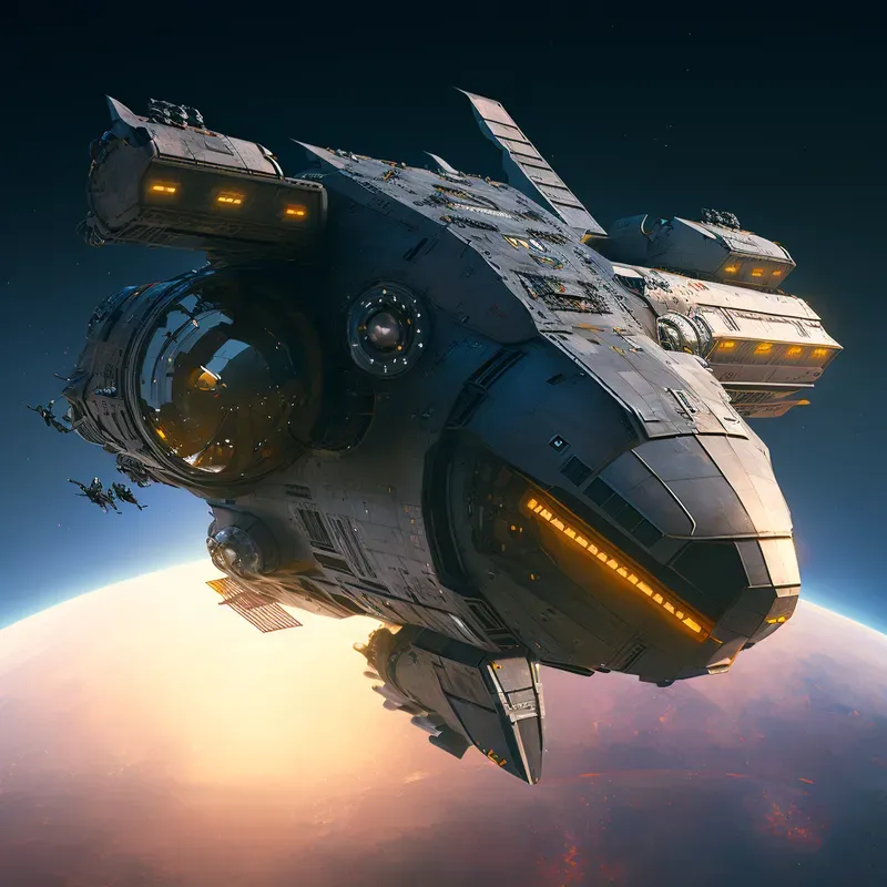 Military Star Ships And Fighters Sci Fi