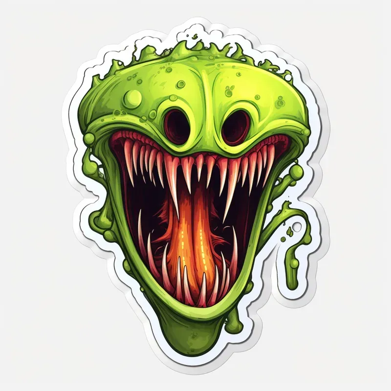 Scary Halloween Cartoon Stickers