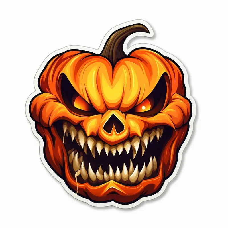 Scary Halloween Cartoon Stickers