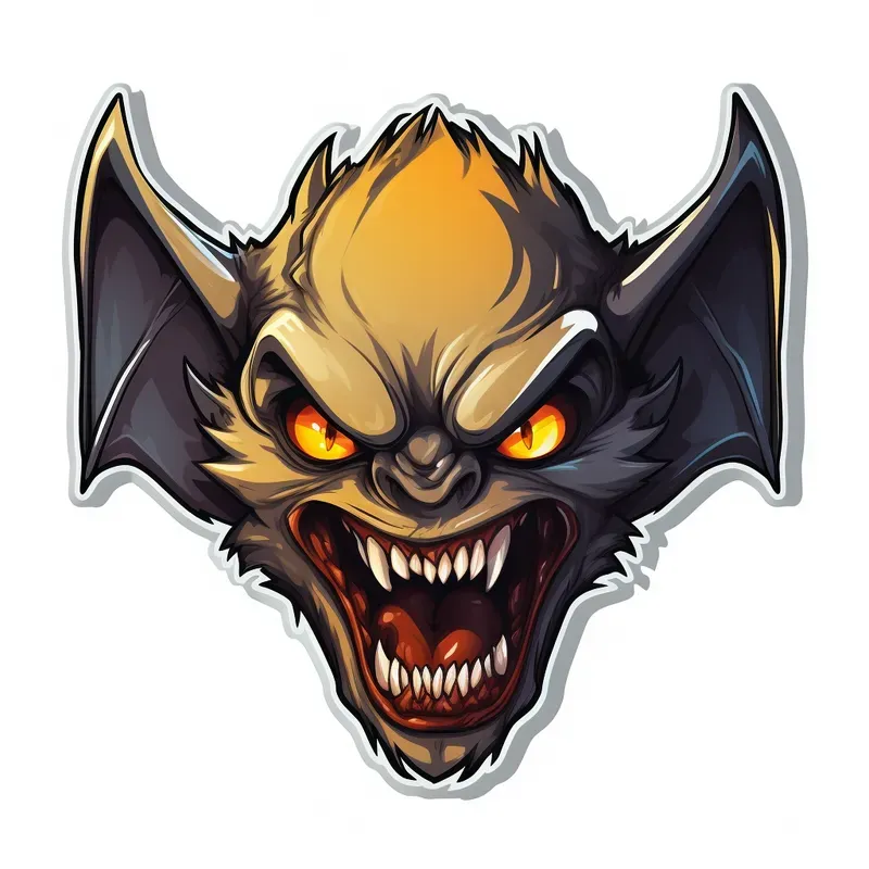 Scary Halloween Cartoon Stickers