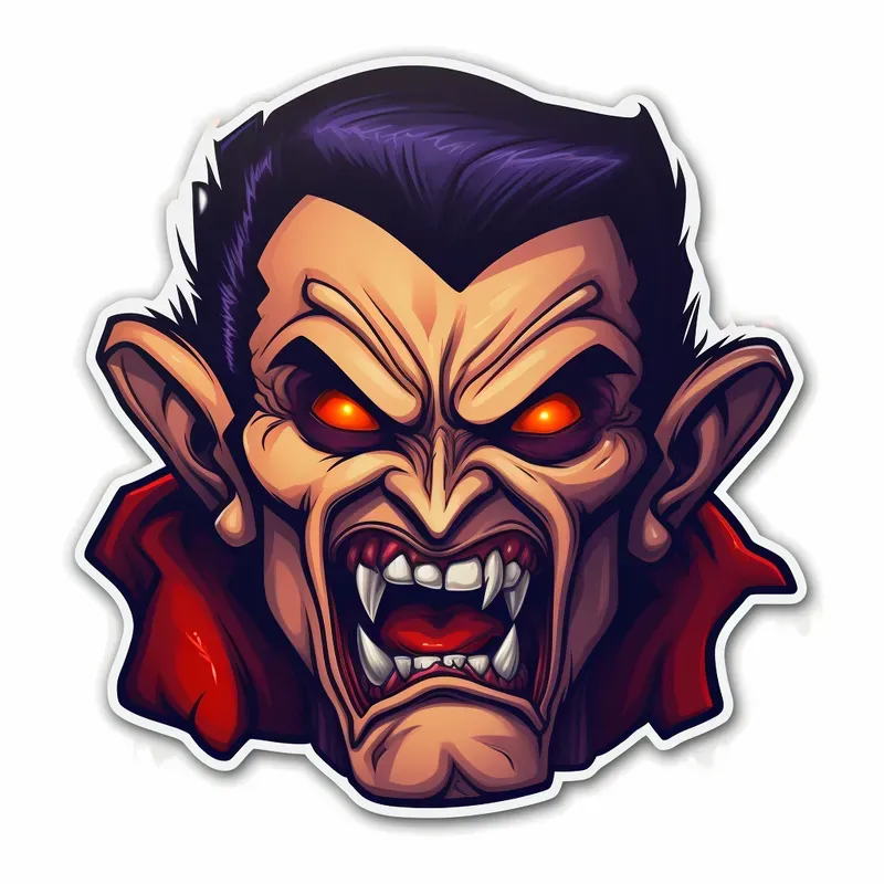 Scary Halloween Cartoon Stickers