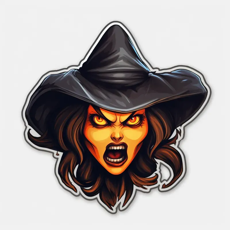 Scary Halloween Cartoon Stickers