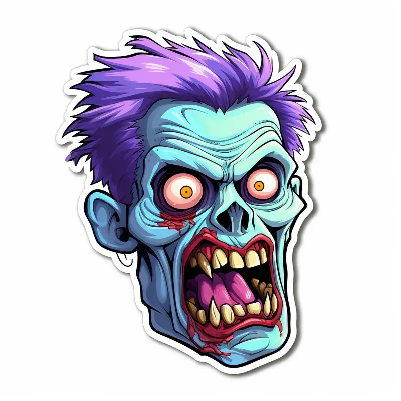 Scary Halloween Cartoon Stickers