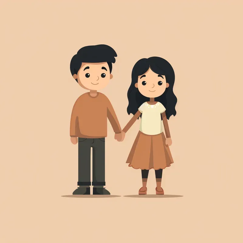 Flat Vector Icons Of Characters
