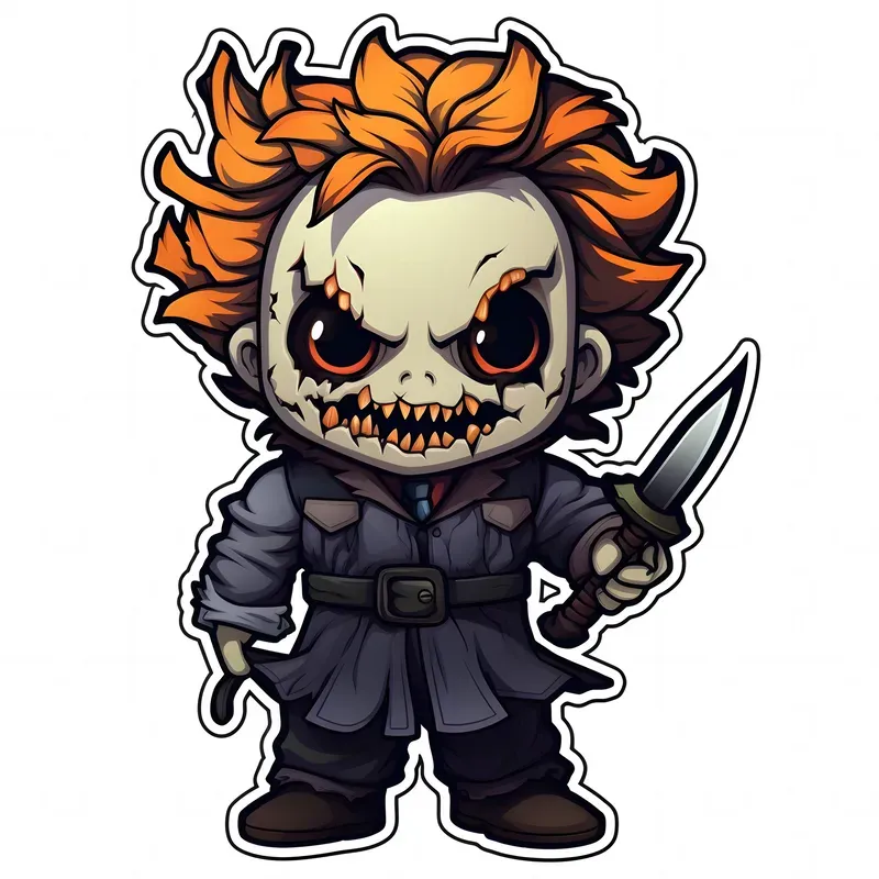 Creepy Cartoon Halloween Stickers