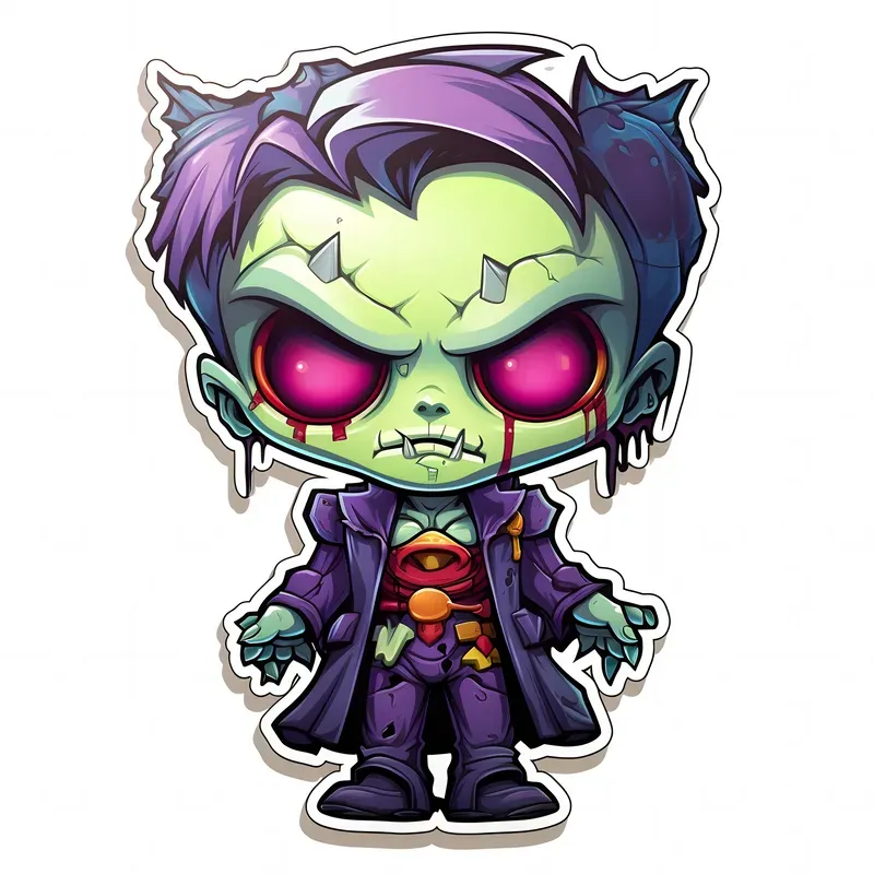 Creepy Cartoon Halloween Stickers