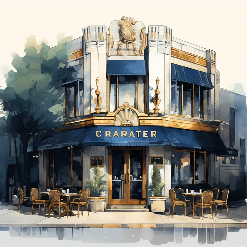Art Deco Elegances In Watercolor