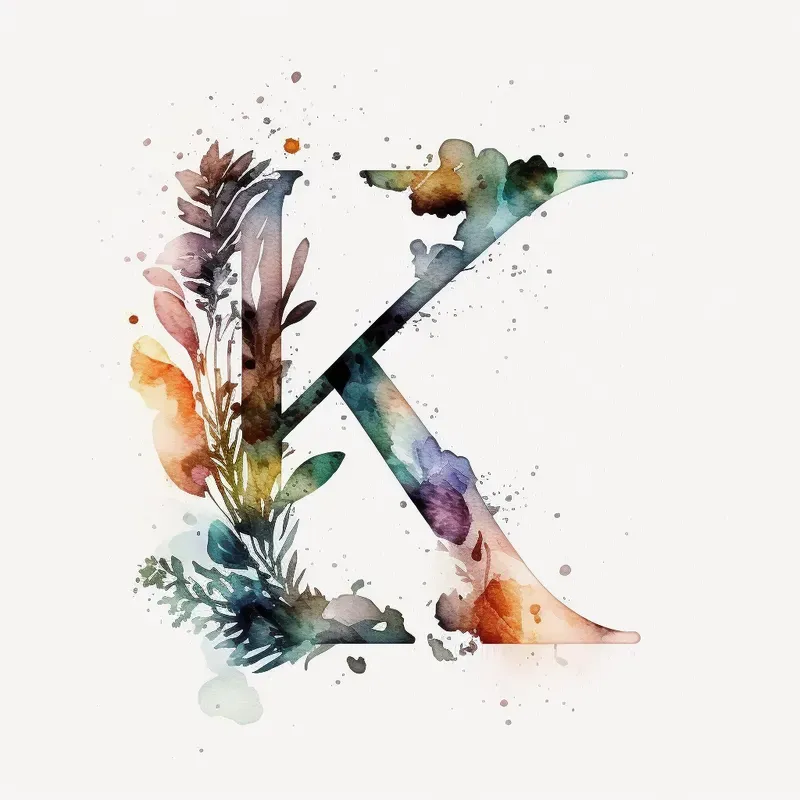 Water Color Alphabet Letter For Logo