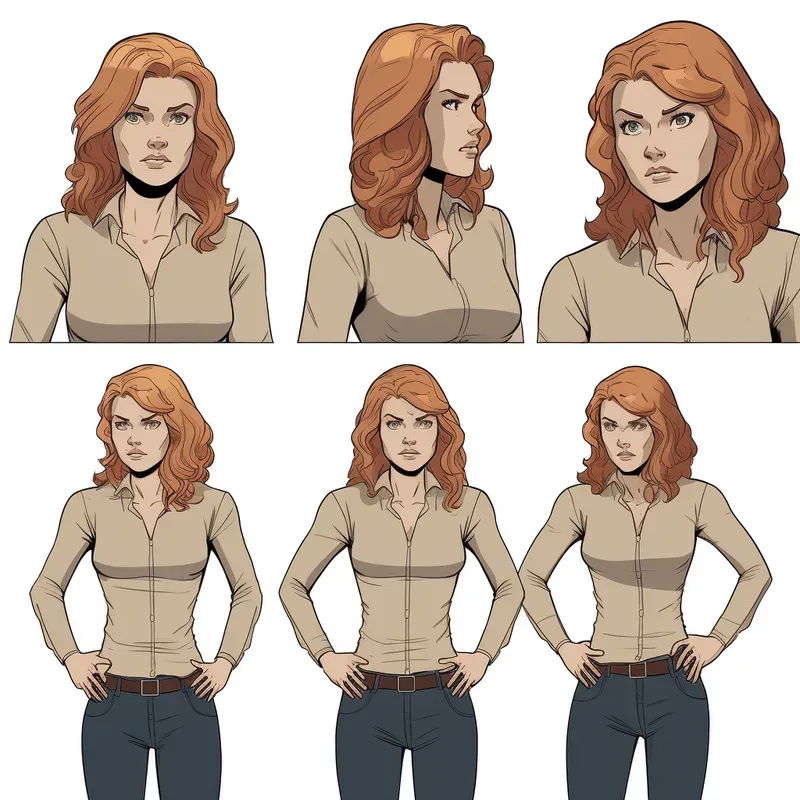 Multiple Poses Expressions Vintage Comics