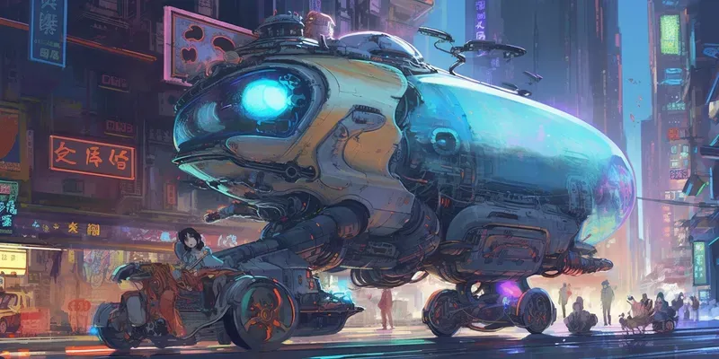 Futuristic Adventures Diverse Scenes