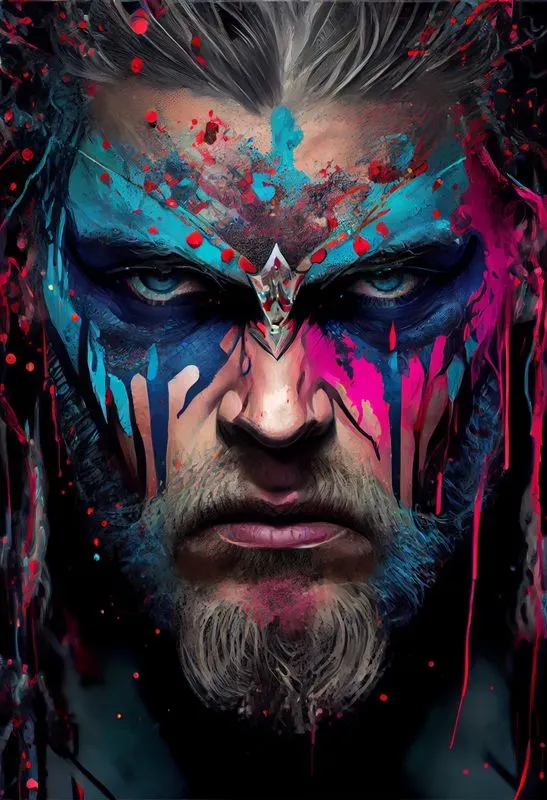 Colorful Dripping Face Art