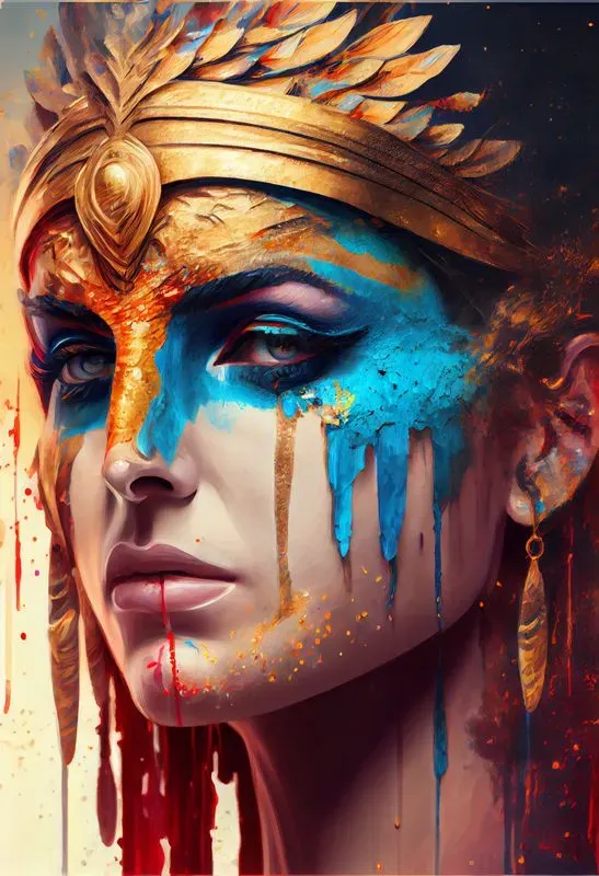 Colorful Dripping Face Art