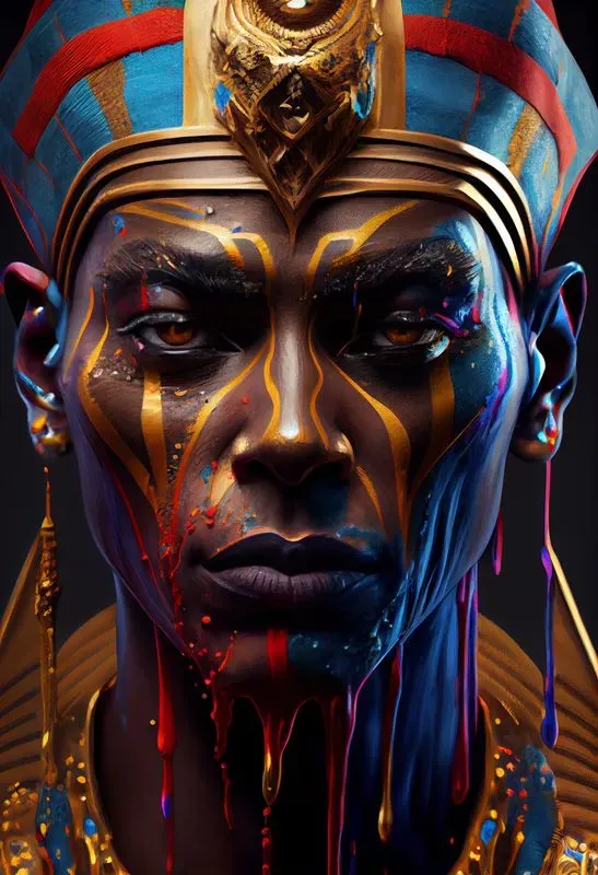 Colorful Dripping Face Art