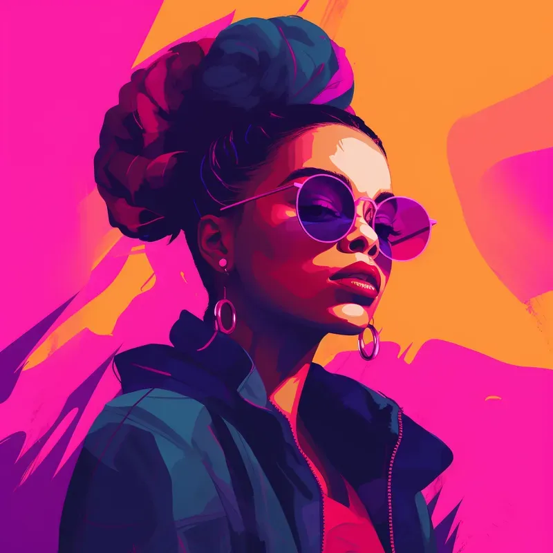 Hiphop Neon Portraits