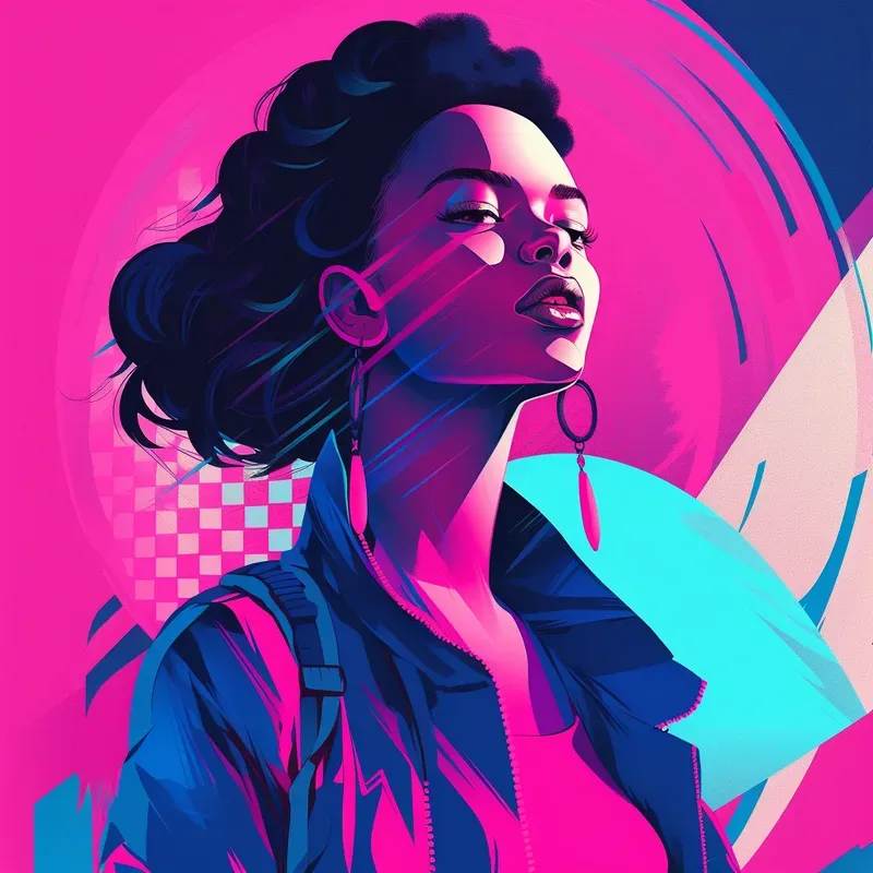 Hiphop Neon Portraits