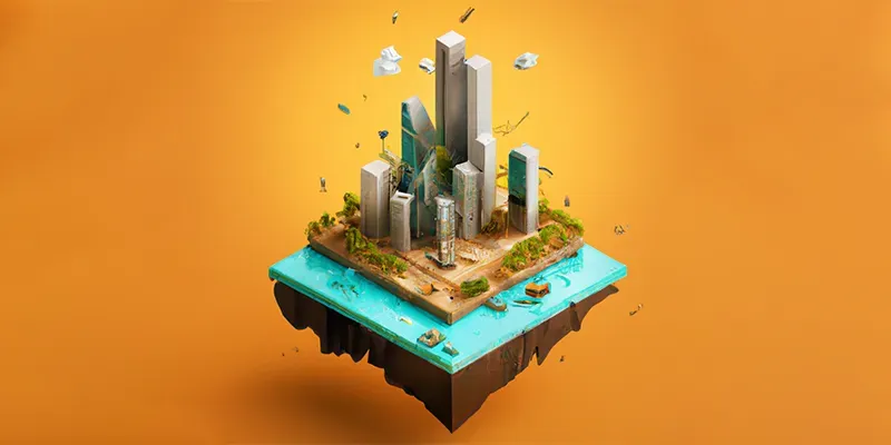 Block Cities generated by dalle