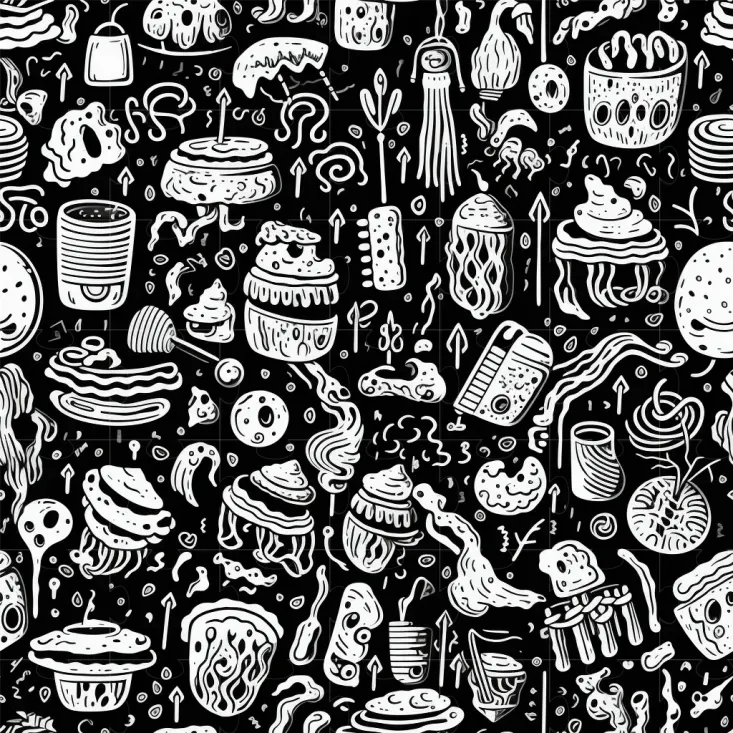 Naturebased Patterns In Doodle Style