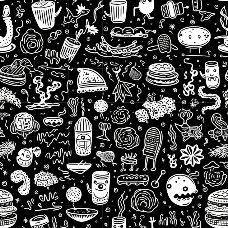 Naturebased Patterns In Doodle Style