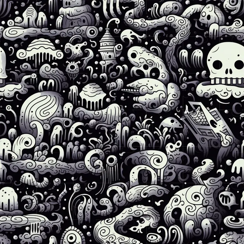 Naturebased Patterns In Doodle Style