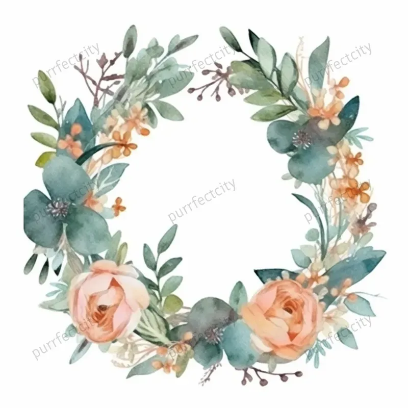 Watercolor Floral Wreaths
