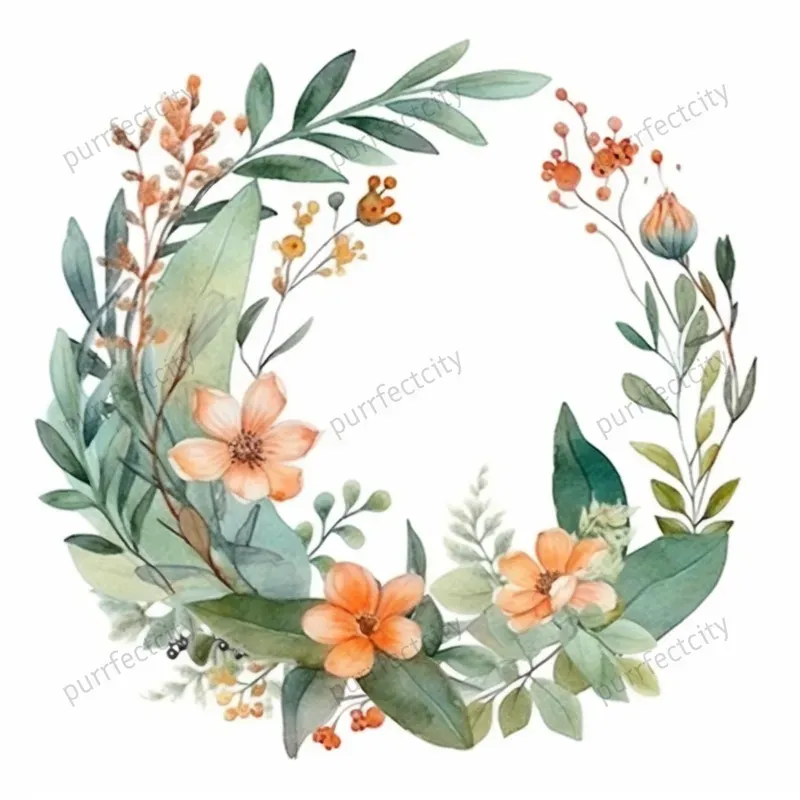 Watercolor Floral Wreaths