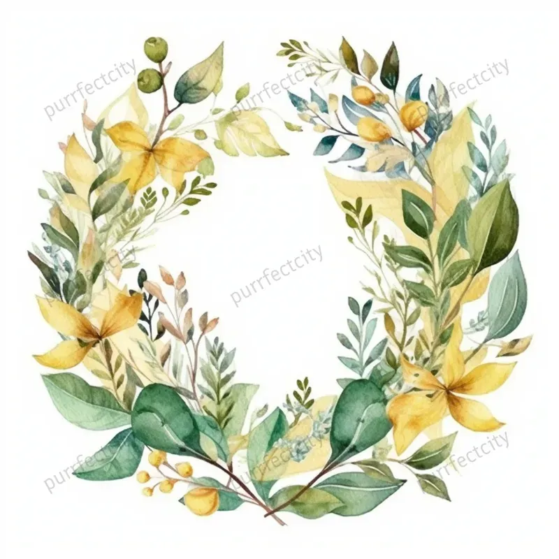 Watercolor Floral Wreaths