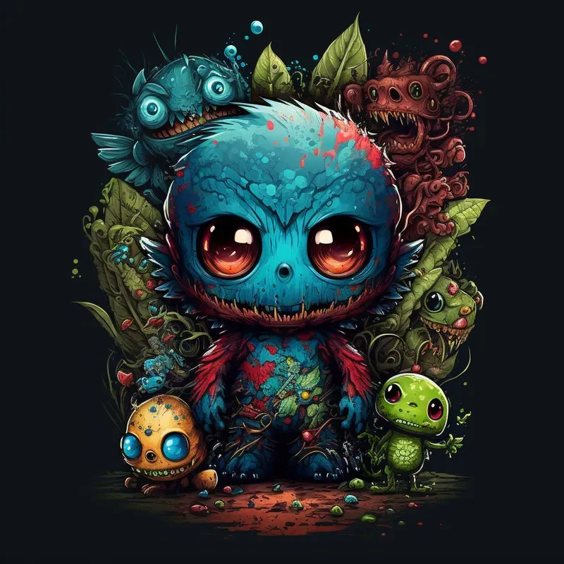Catchy Chibi Characters Tshirt Designs
