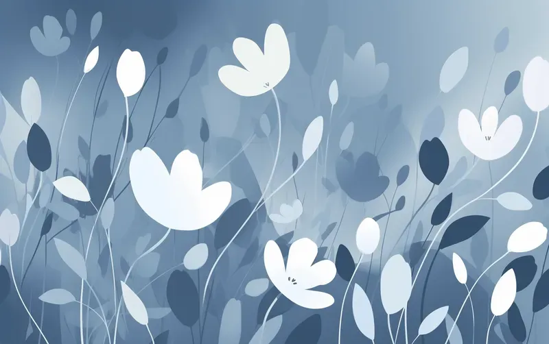 Minimalist Flower Outlines Art