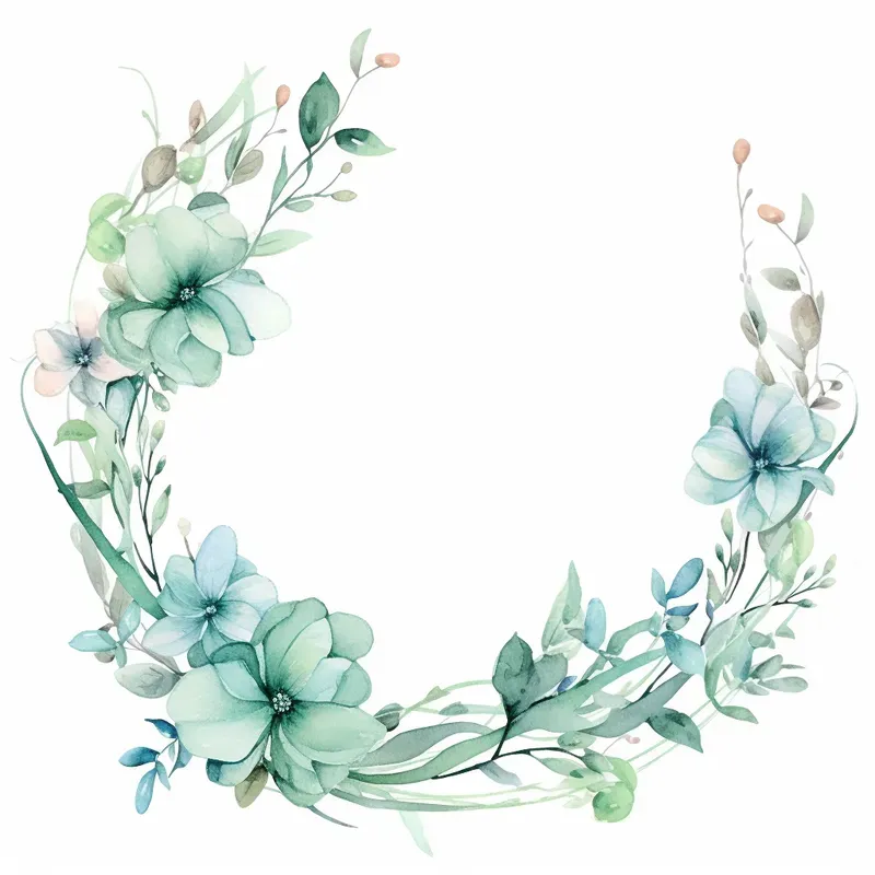 Watercolour Floral Frame