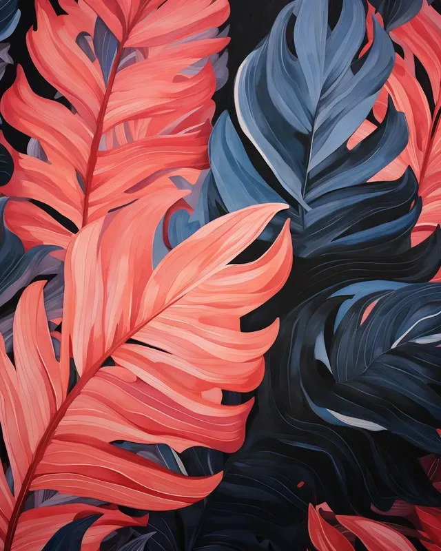 Leafy Pattern Paintings