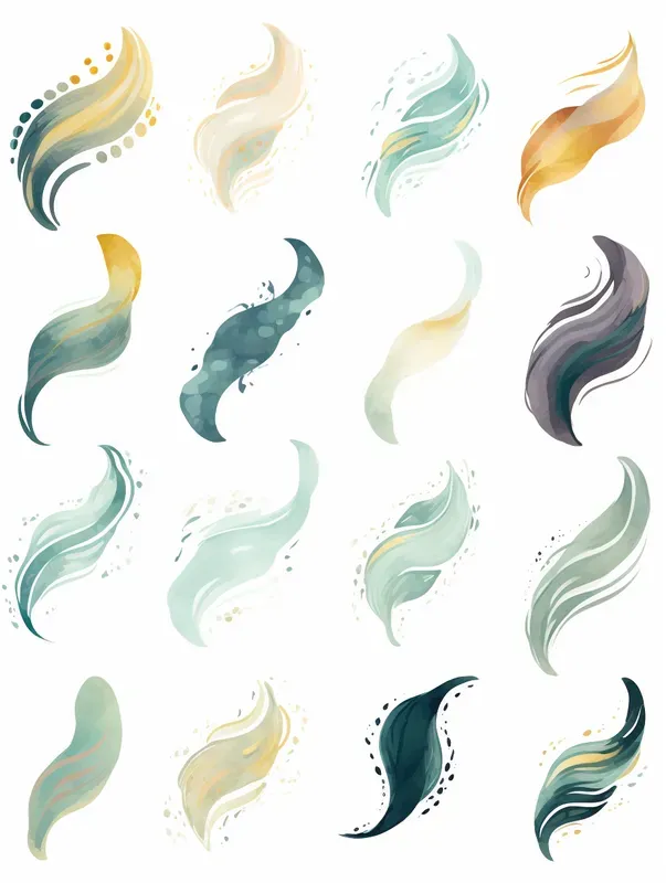 Sets Of Brush Strokes