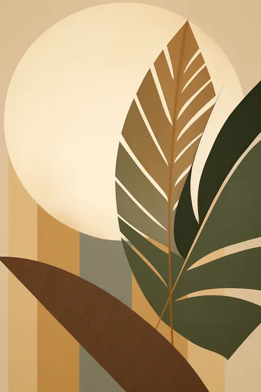 Natural Tropical Leaf Posters