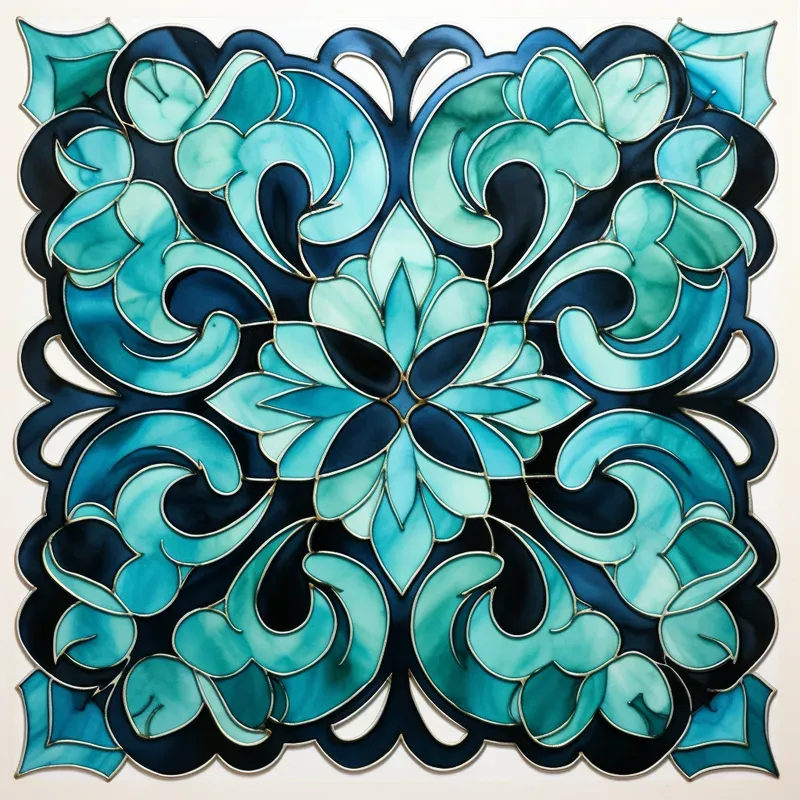 Watercolor Arabesque Paintings