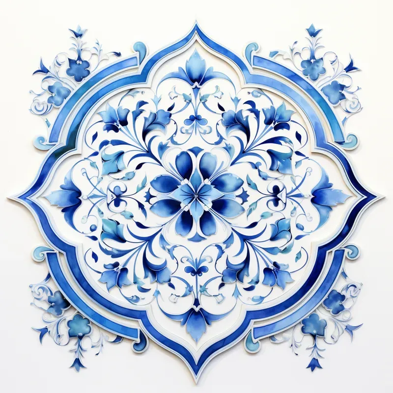 Watercolor Arabesque Paintings